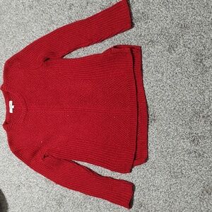 Madewell Dark Red Side Slit Sweater